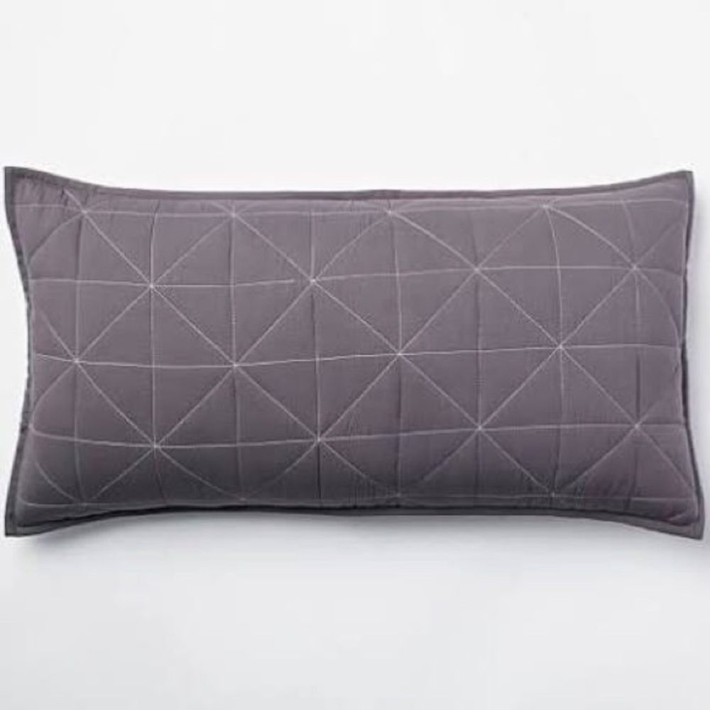 Pair of West Elm Nomad King Pillow Shams Slate